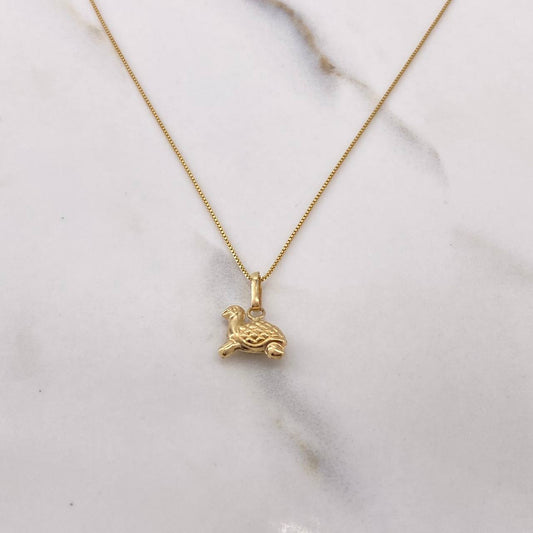 Cadena Veneciana 1.4gr / 50cm + Dije Tortuga 0.5gr / 1.4cm / Oro Amarillo (Oferta) $
