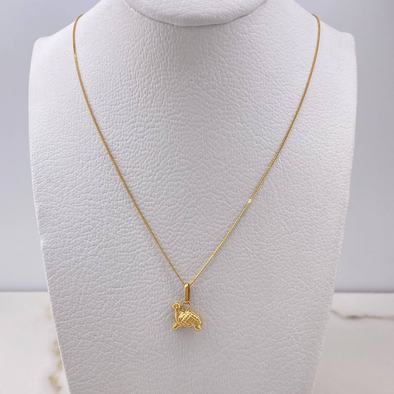 Cadena Veneciana 1.4gr / 50cm + Dije Tortuga 0.5gr / 1.4cm / Oro Amarillo (Oferta) $