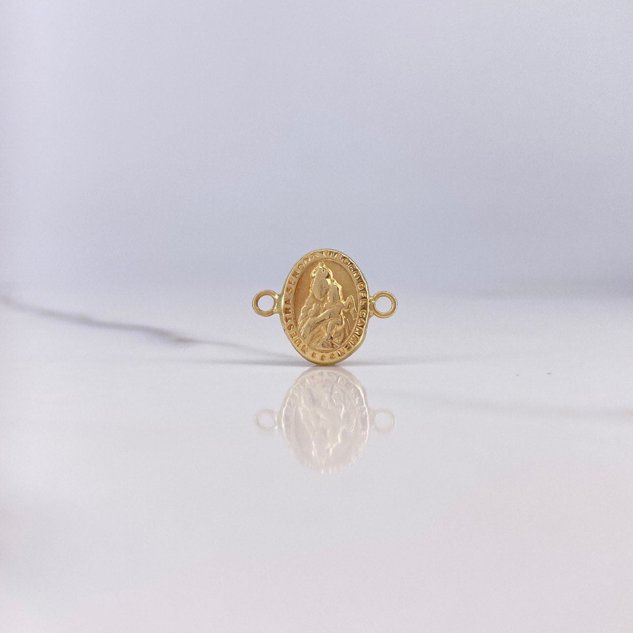 Herraje Virgen Del Carmen 0.8gr / 1.5cm / Troquelado Dos Oros Amarillo Rosa $