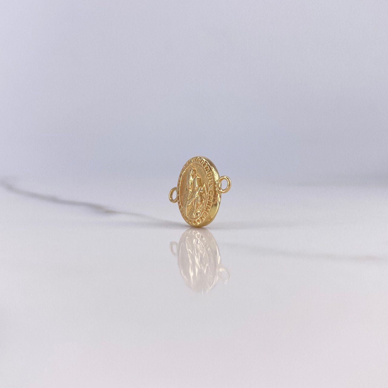 Herraje Virgen Del Carmen 0.8gr / 1.5cm / Troquelado Dos Oros Amarillo Rosa $