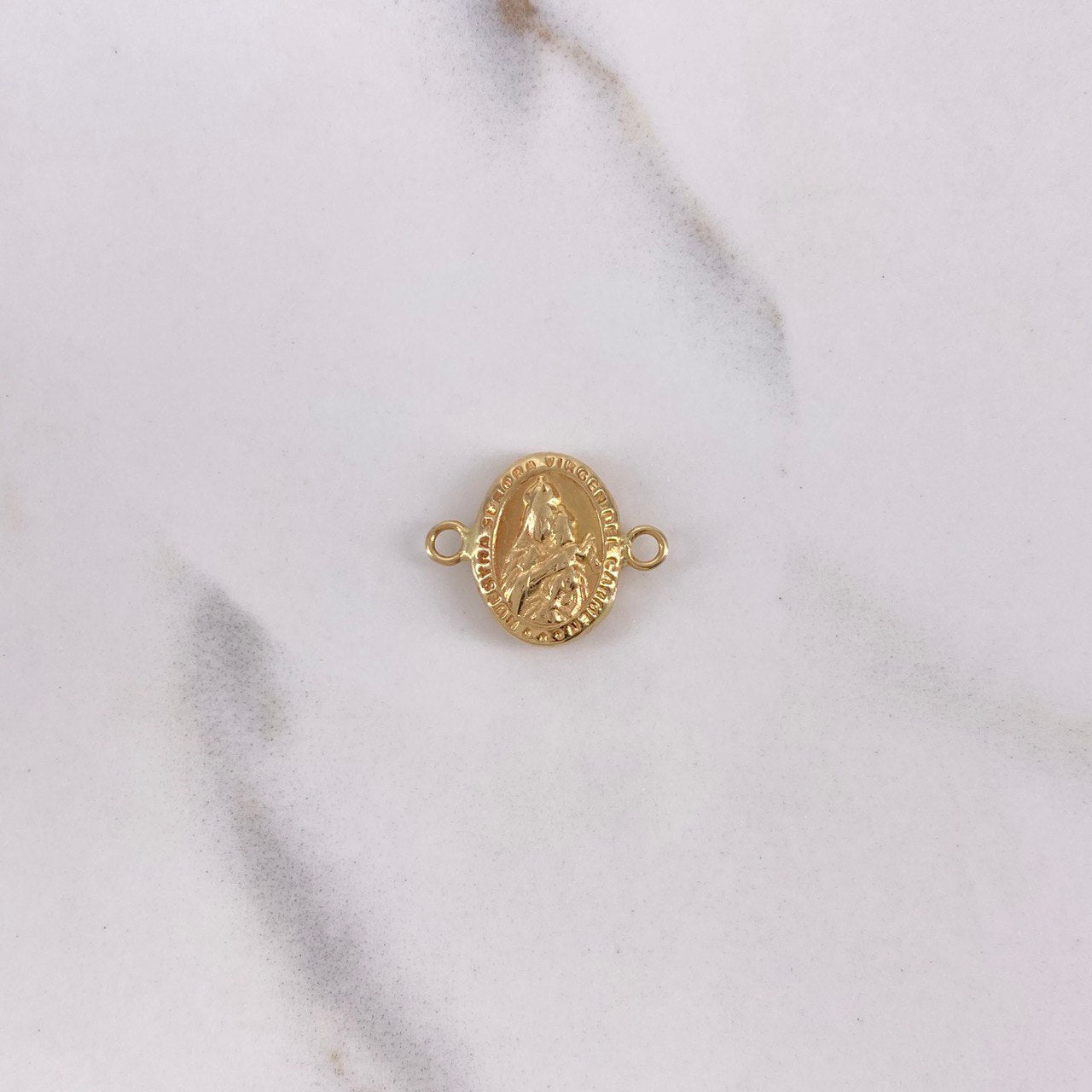 Herraje Virgen Del Carmen 0.8gr / 1.5cm / Troquelado Dos Oros Amarillo Rosa $