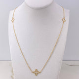 Cadena Aro seguido Flores 2.4gr / 45cm / 1mm Oro Amarillo +3 $