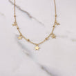Cadena Aro seguido Estrellas 2.7gr / 45cm / 2mm Bolas Diamantadas Oro Amarillo +3 $