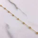 Pulso Militar 1.1gr / 18.5cm / 3mm Bolas Diamantadas Oro Amarillo +3 $