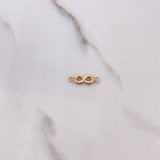 Herraje Infinito 0.35gr / 1.5cm / Oro Rosa $