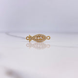 Herraje Pez Jesús 1.25gr / 2.2cm / Circones Blancos Oro Amarillo $