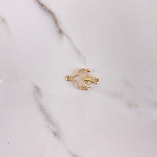 Herraje Ancla 1.7gr / 2.4cm / Liso Oro Amarillo $