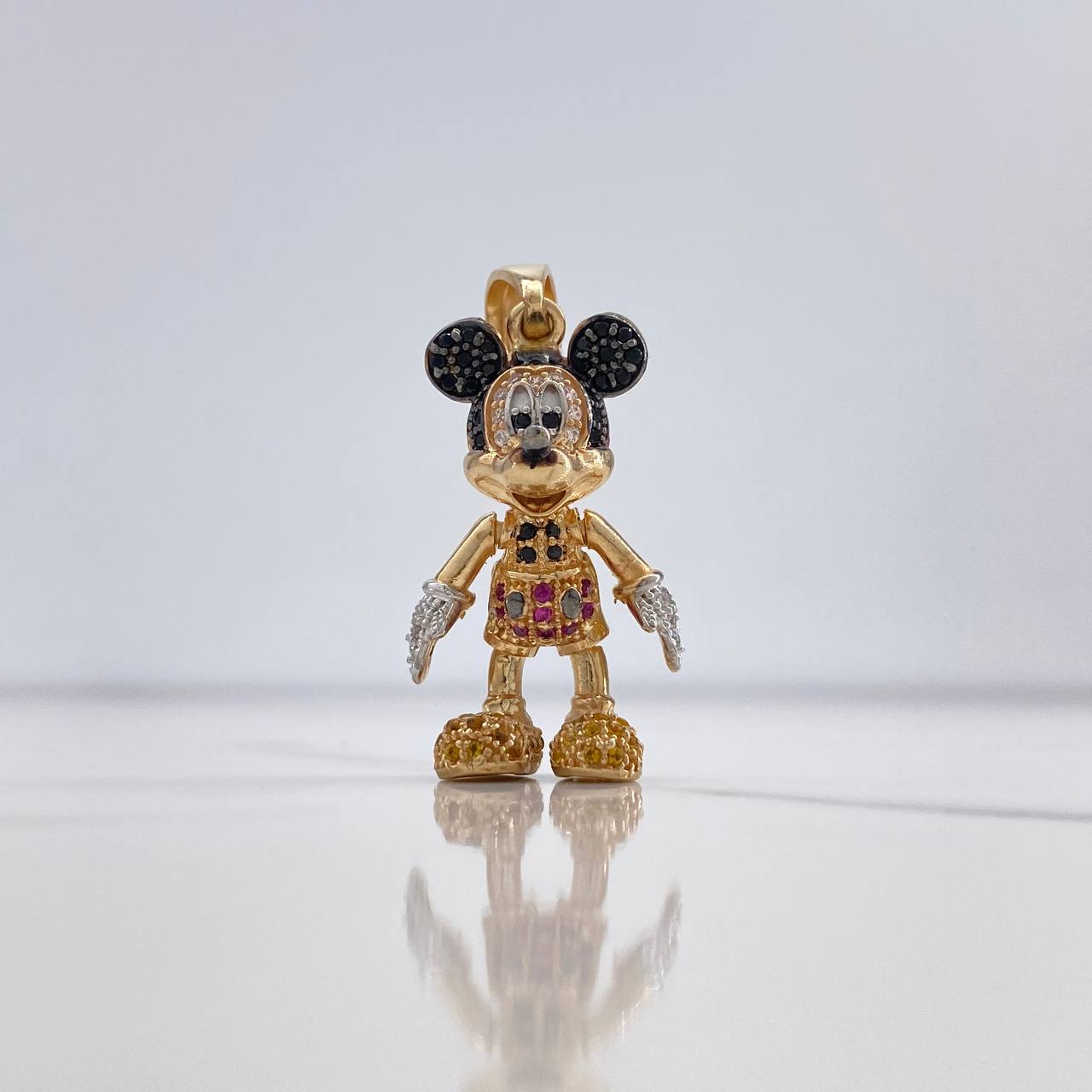 Dije Raton Articulado 6.8gr / 3.5cm / Circones Blancos Negros Amarillo Fucsias Dos Oros Amarillo Blanco (Oferta) $