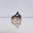 Anillo Tiburon 5.75gr / T7 1/2 / Circones Azules Negros Naranja Dos Oros Amarillo Blanco $