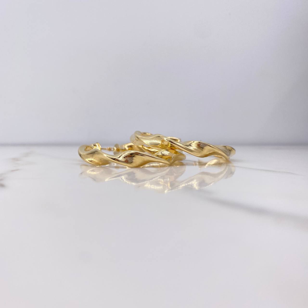 Candongas Amber 8.45gr / 4.5cm / Entorchadas Oro Amarillo (Oferta) &