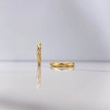 Candongas Deis 2.35gr / 2.2cm / Rayadas Entorchadas Oro Amarillo &