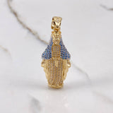 Dije Virgen Milagrosa 7.3gr / 5.2cm / Circones Blancos Azules Dos Oros Amarillo Blanco $