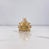 Anillo Elefante 7.55gr / T8 1/4 / Circones Blancos Verdes Fucsias Negros Oro Amarillo $