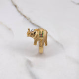 Anillo Elefante 7.55gr / T8 1/4 / Circones Blancos Verdes Fucsias Negros Oro Amarillo $