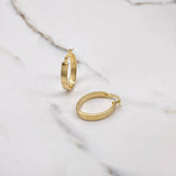 Candongas Diani 3.05gr / 2.7cm / Ovaladas Lisas Oro Amarillo &