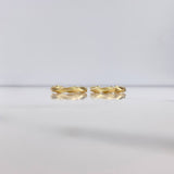 Candongas Mai 2.25gr / 2.2cm / Rayadas Oro Amarillo &