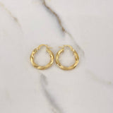 Candongas Mai 2.25gr / 2.2cm / Rayadas Oro Amarillo &