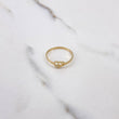 Anillo Corazones Dobles 1.2gr / T7 1/4 / Circon Blanco Oro Amarillo $