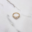 Anillo Arco Doble 2.15gr / T6 1/2 / Circones Blancos  Dos Oros Amarillo Blanco $