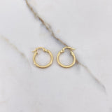 Candongas Maribel 1.15gr / 1.8cm / Rayadas Oro Amarillo $