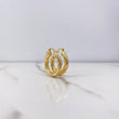 Candongas Sol 3.5gr / 2.4cm / Lineas Entorchadas Oro Amarillo $
