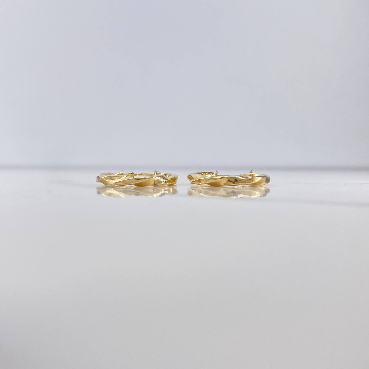 Candongas Milu 2.05gr / 2.3cm / Entorchado Plano Oro Amarillo $