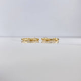 Candongas Milu 2.05gr / 2.3cm / Entorchado Plano Oro Amarillo $