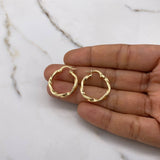 Candongas Milu 2.05gr / 2.3cm / Entorchado Plano Oro Amarillo $