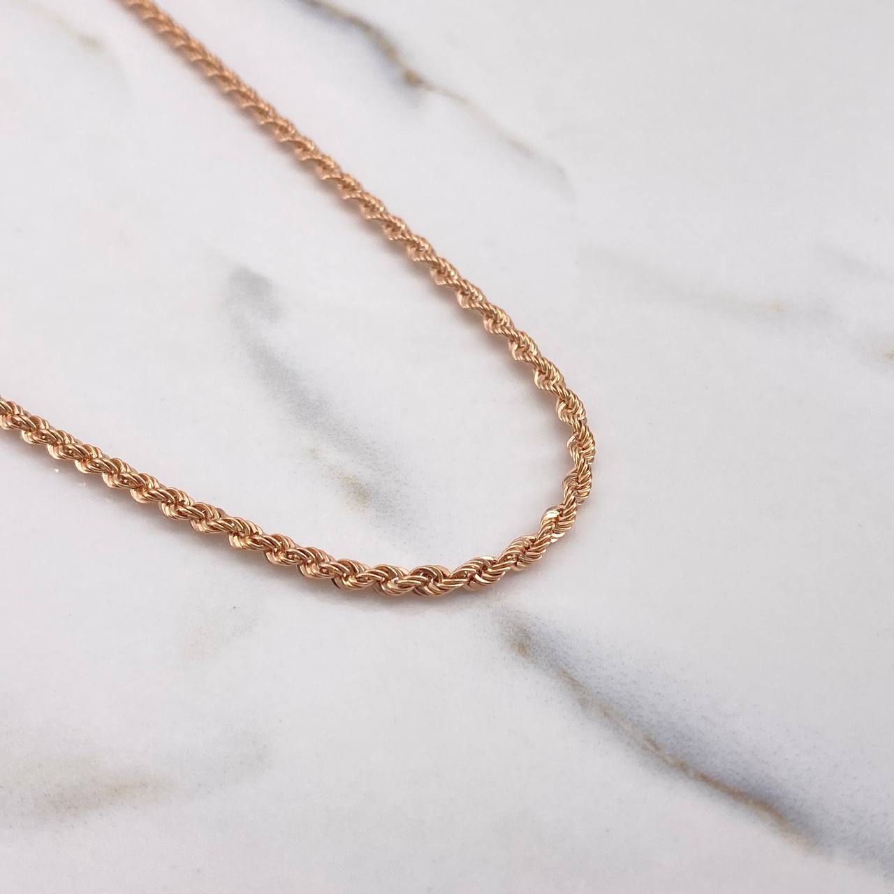Cadena Lazo 4.35gr / 50cm / 3mm Oro Rosa +3 $