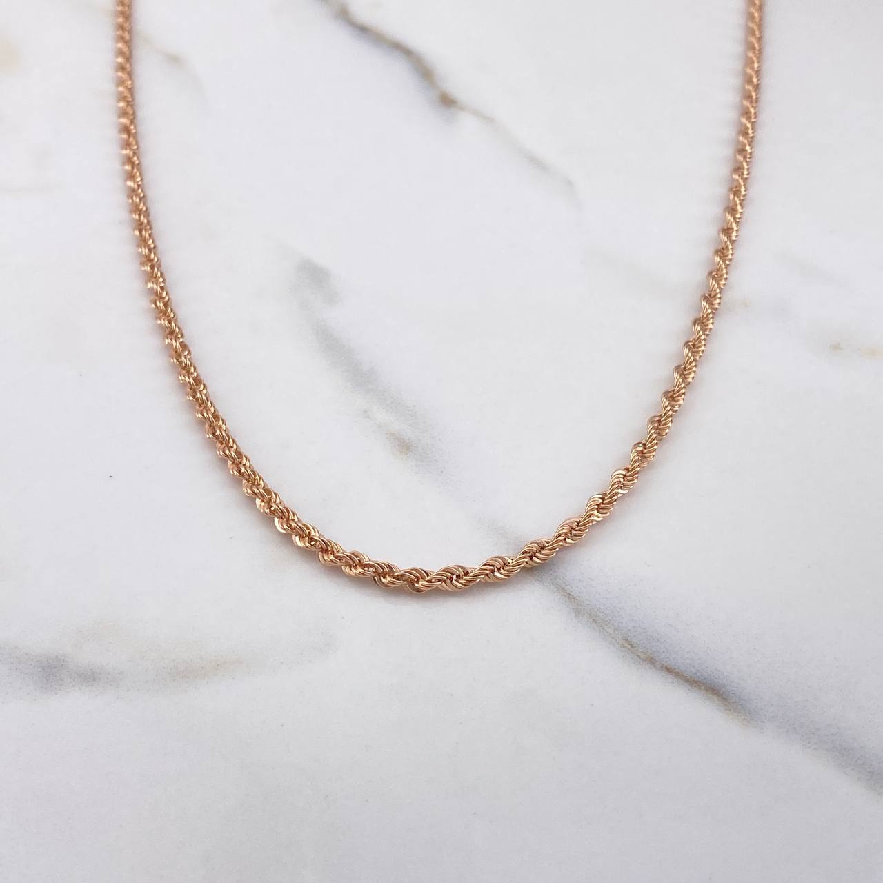 Cadena Lazo 4.8gr / 55cm / 3mm Oro Rosa +3 $