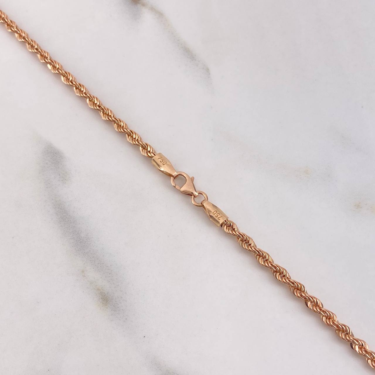 Cadena Lazo 4.35gr / 50cm / 3mm Oro Rosa +3 $