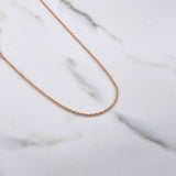 Cadena Lazo 0.85gr / 45cm / 1mm Oro Rosa +3