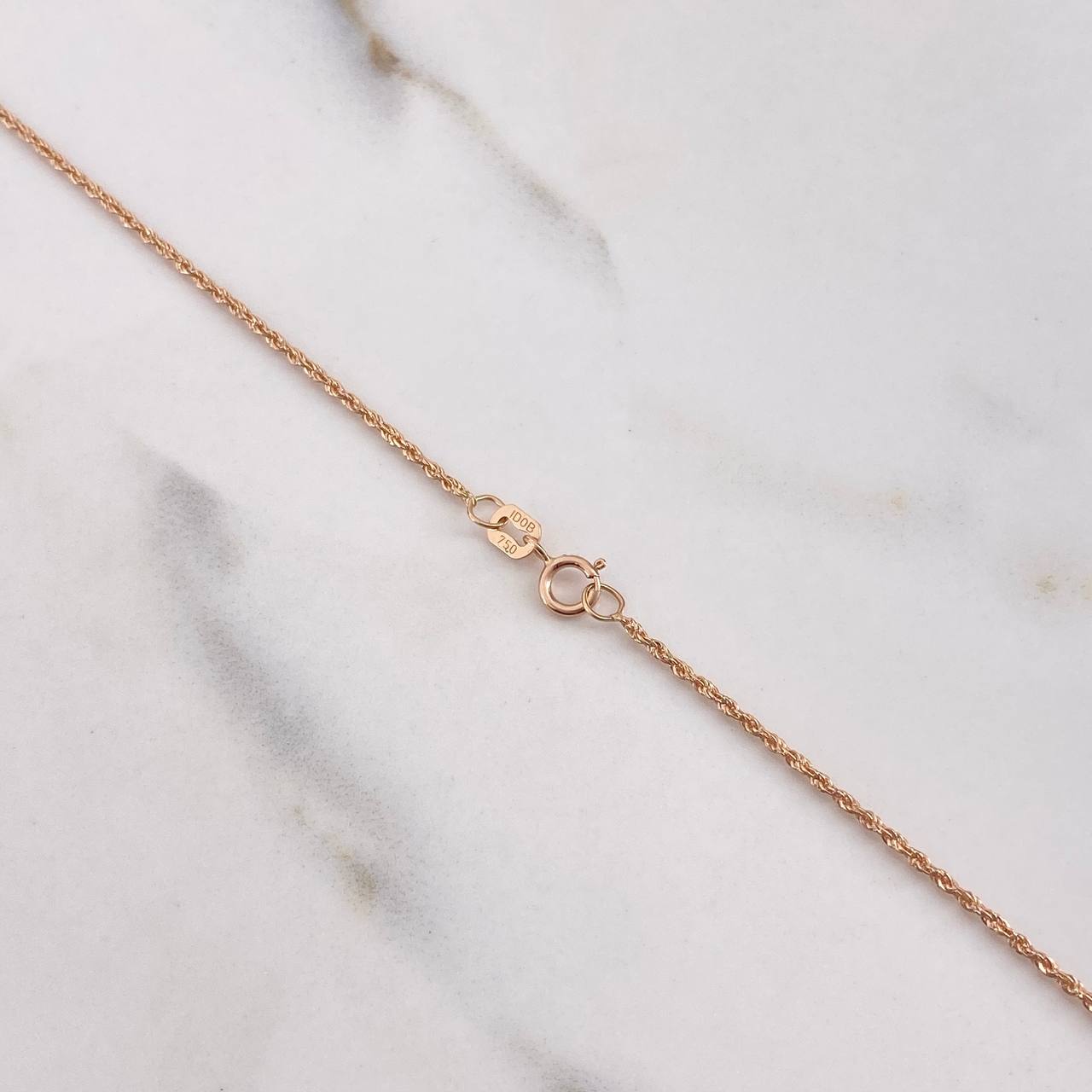 Cadena Lazo 0.85gr / 45cm / 1mm Oro Rosa +3