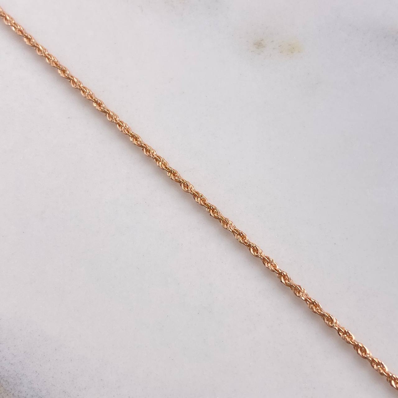 Cadena Lazo 0.85gr / 45cm / 1mm Oro Rosa +3