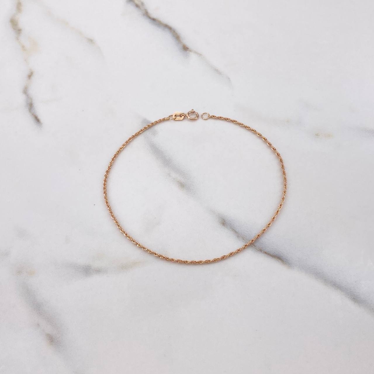 Pulso Lazo 0.55gr / 21cm / 1mm Oro Rosa +3 $