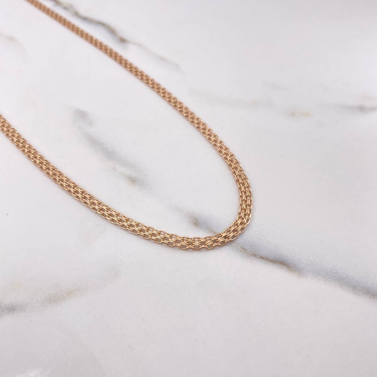 Cadena China 4.15gr / 45cm / 4mm Oro Rosa +0 &