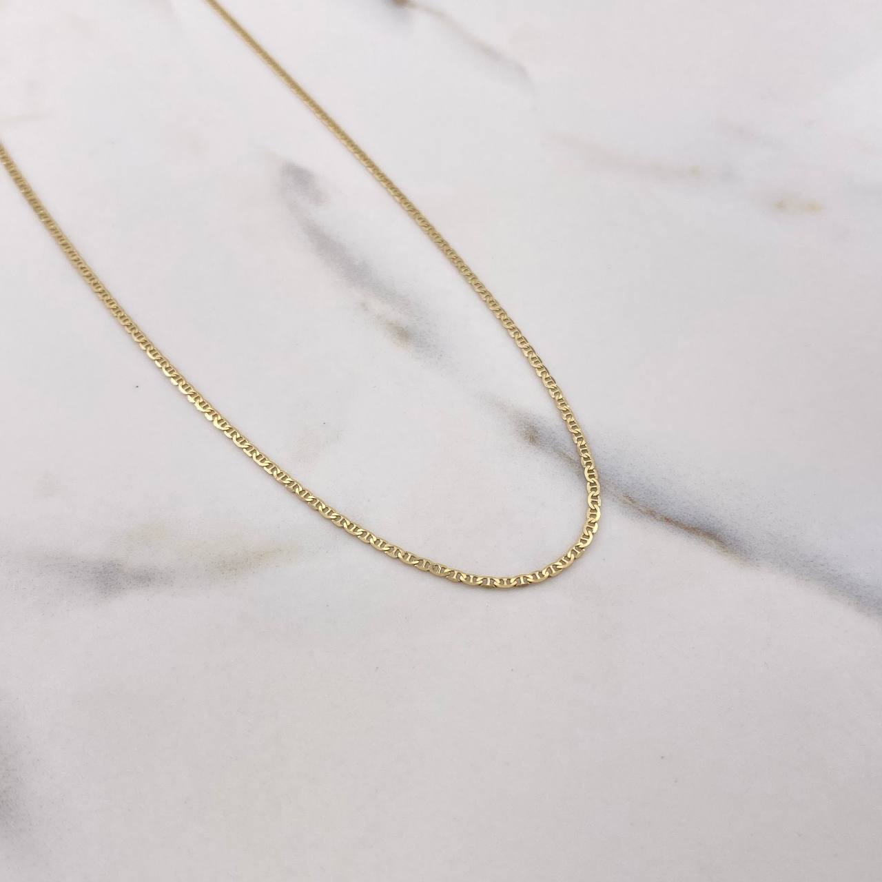 Cadena Escalera Plana 1.95gr / 50cm / 1mm Oro Amarillo +3 $