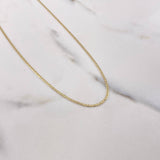 Cadena Escalera Plana 1.95gr / 50cm / 1mm Oro Amarillo +3 &