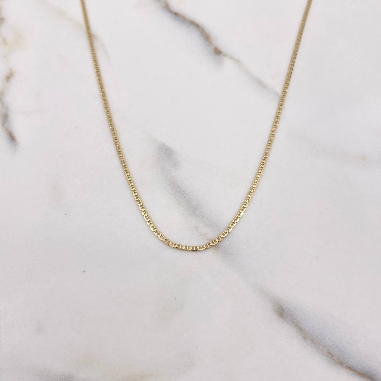 Cadena Escalera Plana 1.95gr / 50cm / 1mm Oro Amarillo +3 $