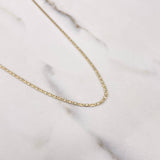 Cadena Escalera Plana 2gr / 50cm / 2mm Diamantada Oro Amarillo +3 $