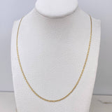 Cadena Escalera Plana 2gr / 50cm / 2mm Diamantada Oro Amarillo +3 $