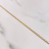 Cadena Escalera Plana 3.15gr / 40cm / 2mm Diamantada Tres Oros +3 &