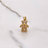 Dije Oso Articulado Bufanda 4.65gr / 3cm / Circones Blancos Azules Oro Amarillo &