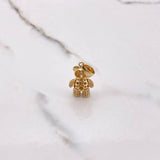 Dije Oso Articulado Bufanda 5gr / 3cm / Circones Blancos Negros Oro Amarillo $