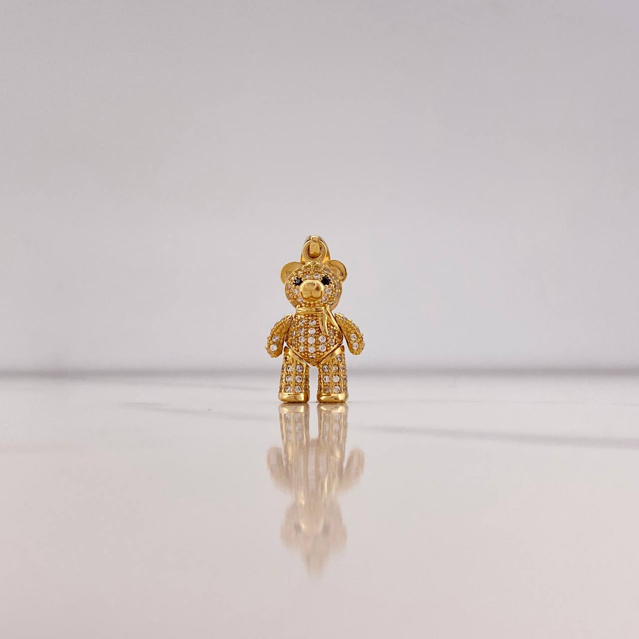 Dije Oso Articulado Bufanda 5gr / 3cm / Circones Blancos Negros Oro Amarillo $