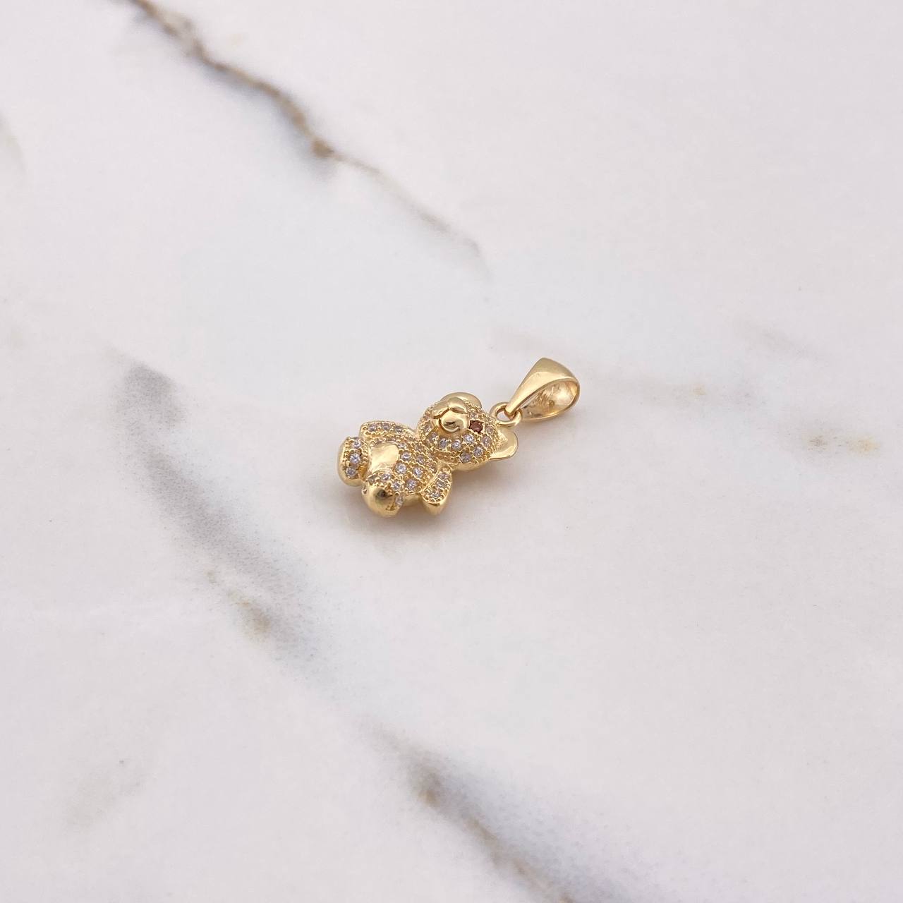 Dije Oso 3.3gr / 2.5cm / Circones Blancos Cafes Oro Amarillo $