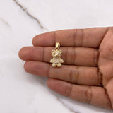 Dije Oso 3.3gr / 2.5cm / Circones Blancos Cafes Oro Amarillo $