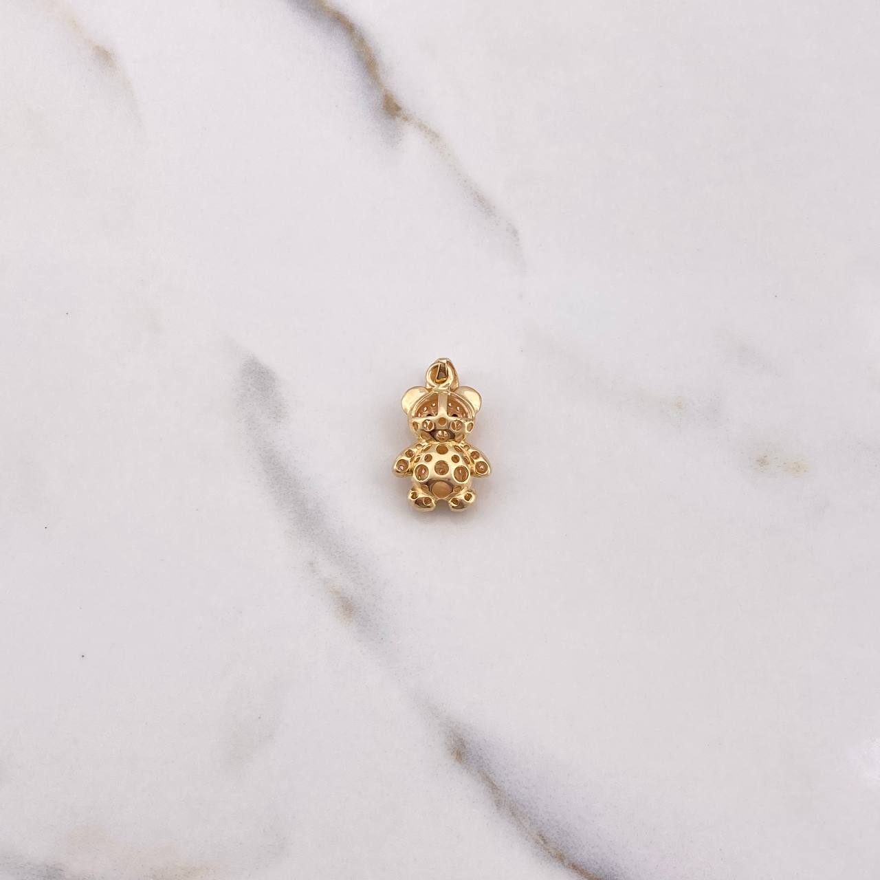 Dije Oso 3.3gr / 2.5cm / Circones Blancos Cafes Oro Amarillo $