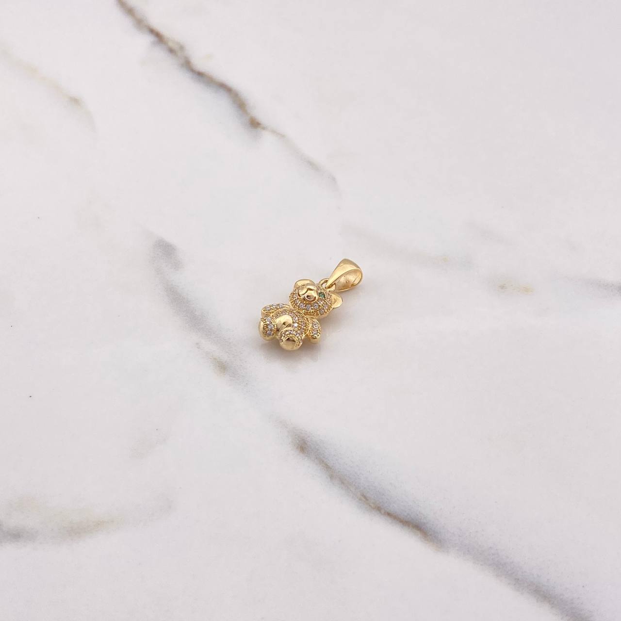 Dije Oso 3.4gr / 2.5cm / Circones Blancos Verdes Oro Amarillo $