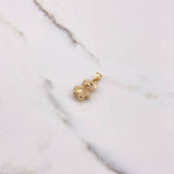 Dije Oso 3.35gr / 2.5cm / Circones Blancos Negros Oro Amarillo $